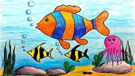 drawing of aquatic animals|How to Draw Fish, Aquatic Animals .